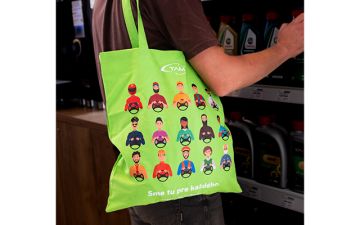 Sme tu pre každého – zelená bavlnená taška